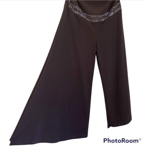 J&J FASHION Strapless Brown Crop Romper w/Silver Embellishments-M - Picture 2 of 7